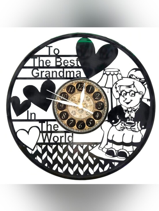 Handmade Other - THE BEST GRANDMA vinyl record clock gift Idea